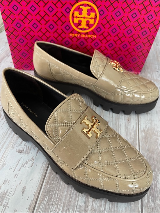Tory Burch Shoes - $685 NEW Tory Burch Mini Every Chunky Loafer Size 8.5 Beige Nude Quilted TB logo